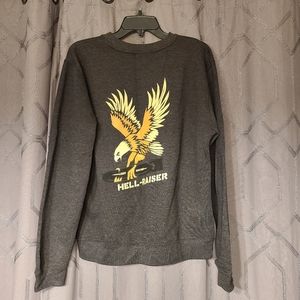 Loser Machine Co Gray Eagle Hell-Raiser Sweatshirt S